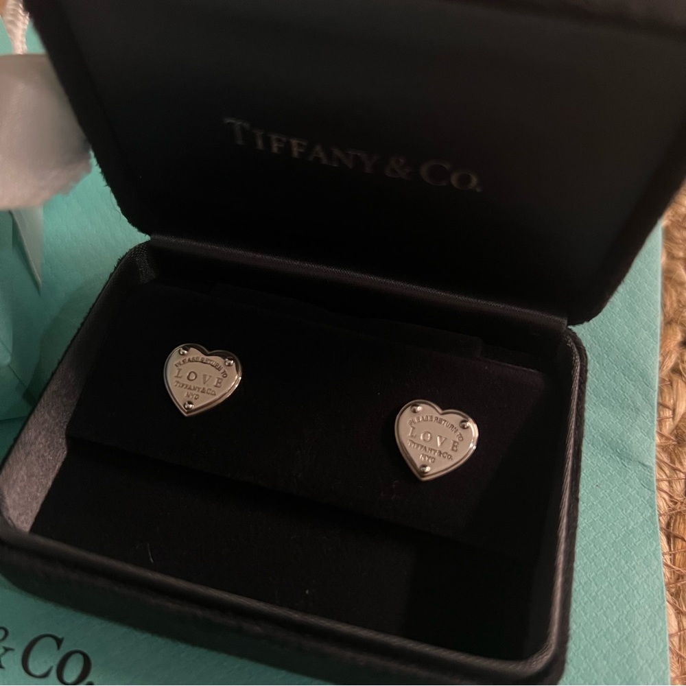 Tiffany & Co. Silver Love Heart Studs